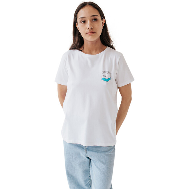 Women's Nursing Take Away Milk T-Shirt, White