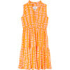 Sienna Kids, Orange with Pink Leaves - Dresses - 1 - thumbnail