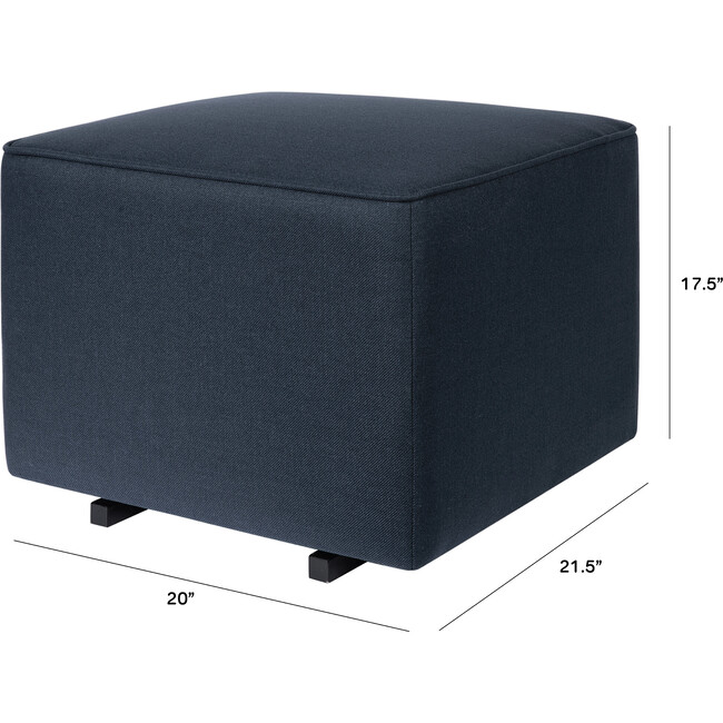 Kiwi Gliding Ottoman, Navy Eco-Twill - Ottomans - 3