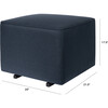 Kiwi Gliding Ottoman, Navy Eco-Twill - Ottomans - 3