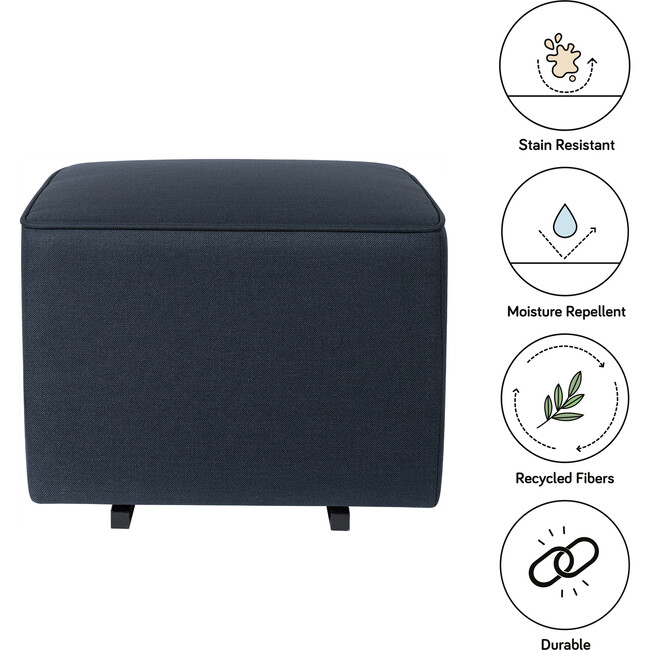 Kiwi Gliding Ottoman, Navy Eco-Twill - Ottomans - 4