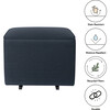 Kiwi Gliding Ottoman, Navy Eco-Twill - Ottomans - 4