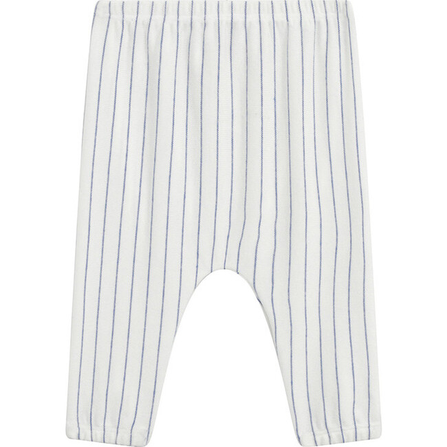 Lauren Stripe Bebe Jogger Pant, White/Ocean - Sweatpants - 1