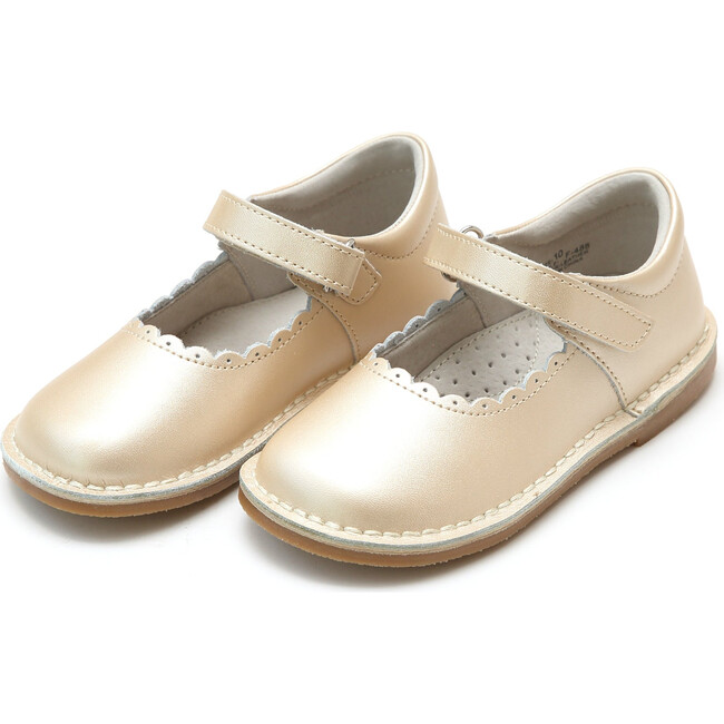 Caitlin Scalloped Mary Jane, Champagne - Mary Janes - 1