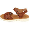 Athena Braided Sandal, Cognac - Sandals - 3 - thumbnail