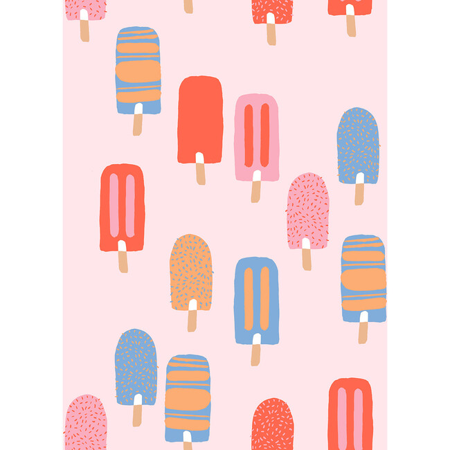 Tea Collection Popcicles Removable Wallpaper, Pink