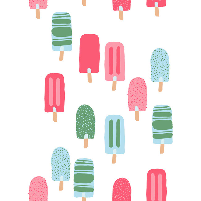 Tea Collection Popcicles Removable Wallpaper, Strawberry Shortcake - Wallpaper - 1 - zoom