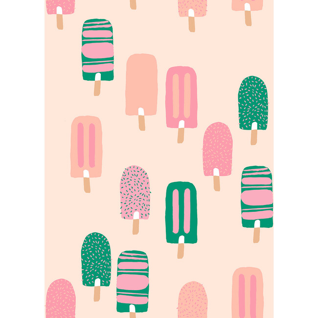 Tea Collection Popcicles Traditional Wallpaper, Peach