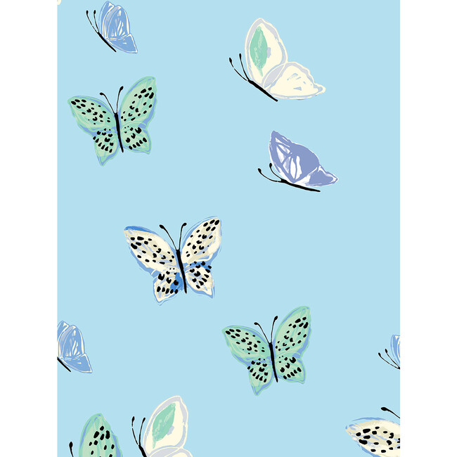 Tea Collection Mariposa Removable Wallpaper, Baby Blue - Wallpaper - 3