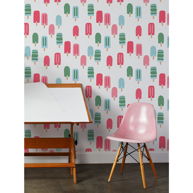 Tea Collection Popcicles Traditional Wallpaper, Strawberry Shortcake