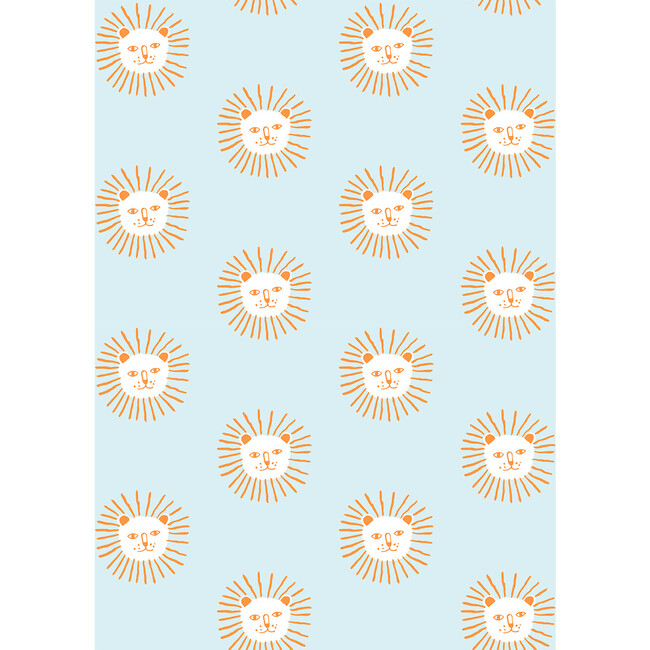 Tea Collection Lion Head Removable Wallpaper, Push Pop