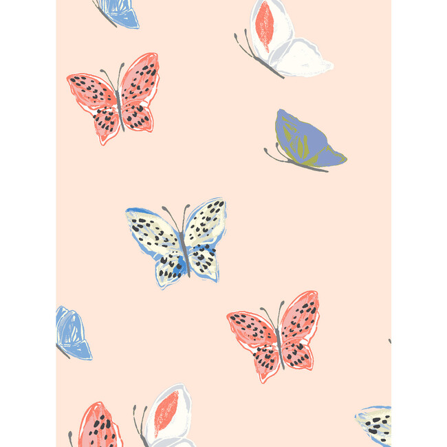 Tea Collection Mariposa Removable Wallpaper, Peach - Wallpaper - 3