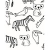 Tea Collection Zoo Party Traditional Wallpaper, Black - Wallpaper - 3