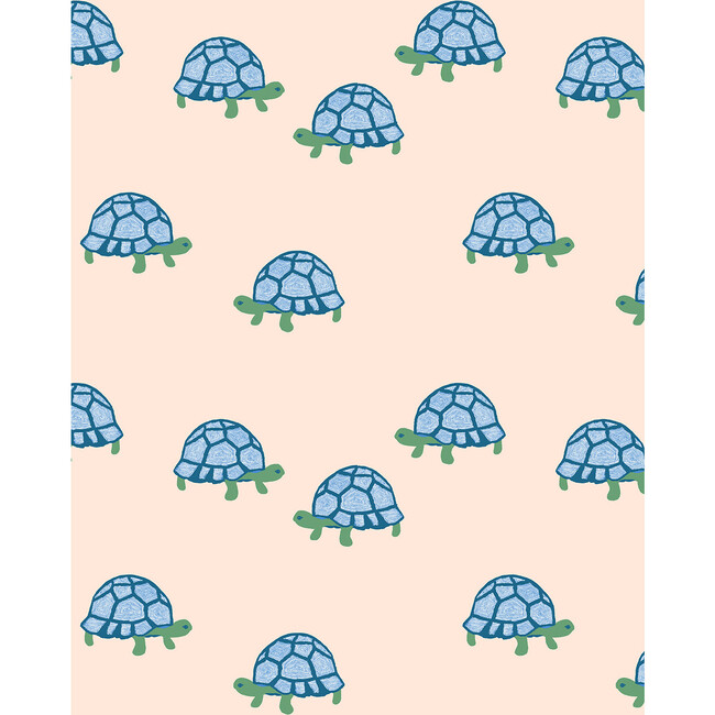 Tea Collection Tortoise Traditional Wallpaper, Peach