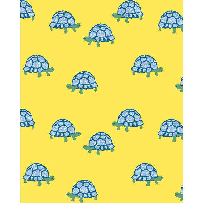 Tea Collection Tortoise Removable Wallpaper, Daffodil