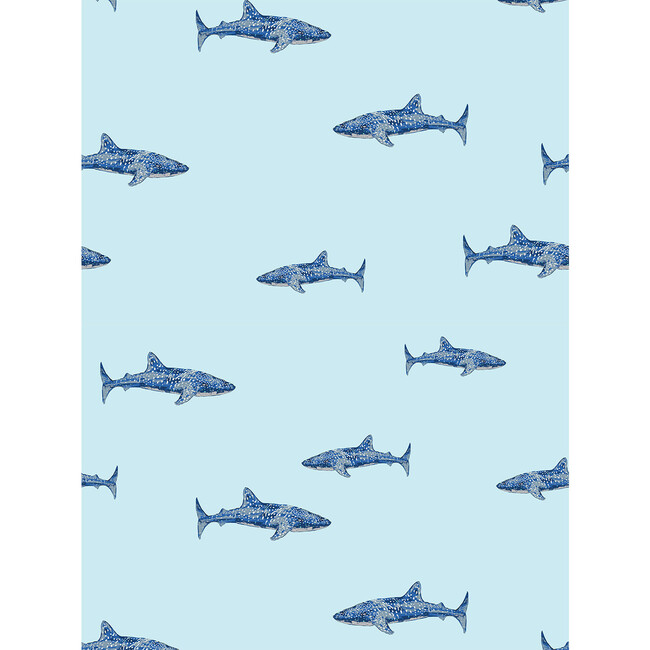 Tea Collection Spotted Shark Traditional Wallpaper, Sky