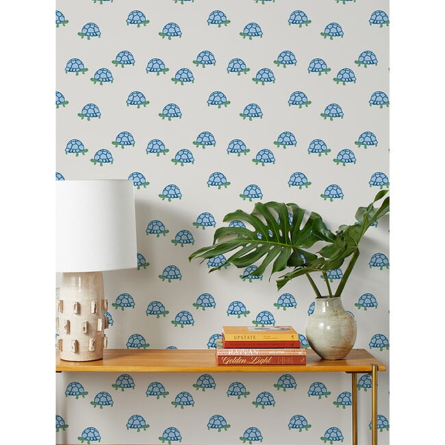 Tea Collection Tortoise Traditional Wallpaper, Sand - Wallpaper - 2