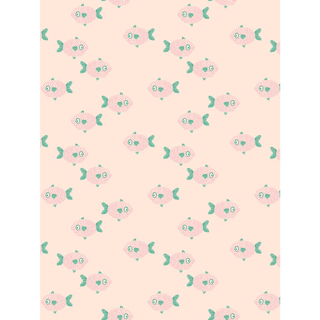 Tea Collection School of Fish Removable Wallpaper, Peach