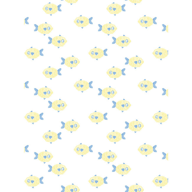 Tea Collection School of Fish Removable Wallpaper, Daffodil