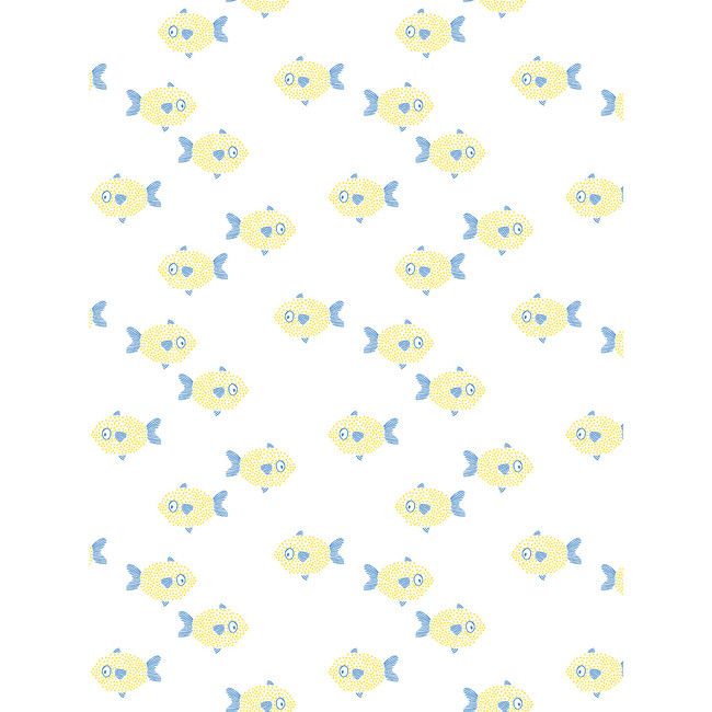 Tea Collection School of Fish Traditional Wallpaper, Daffodil