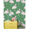 Tea Collection Flamingos Traditional Wallpaper, Green - Wallpaper - 2