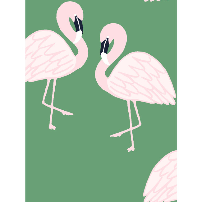 Tea Collection Flamingos Traditional Wallpaper, Green - Wallpaper - 3