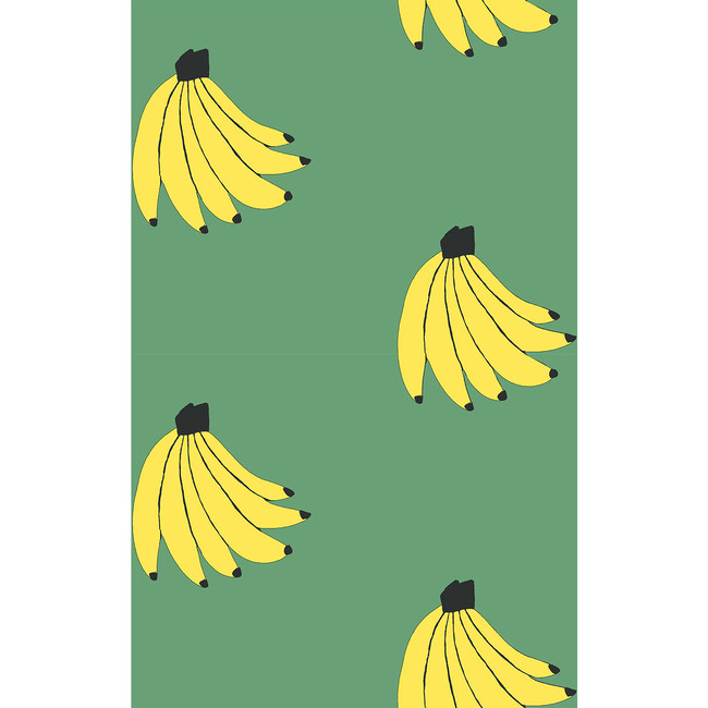 Tea Collection Bananas Traditional Wallpaper, Green