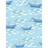 Tea Collection Fishing Boats Removable Wallpaper, Baby Blue - Wallpaper - 3