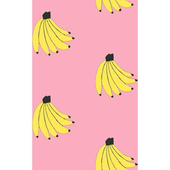 Tea Collection Bananas Traditional Wallpaper, Bubblegum