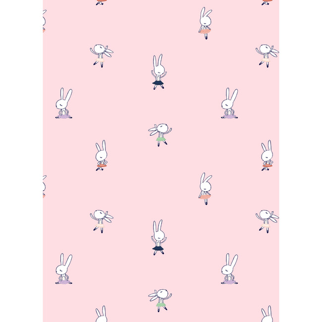 Tea Collection Ballet Bunnies Traditional Wallpaper, Ballet Slipper