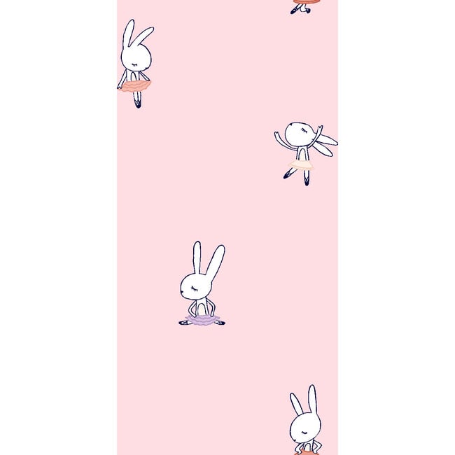 Tea Collection Ballet Bunnies Removable Wallpaper, Ballet Slipper - Wallpaper - 3