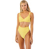 Women's Ruby Bottom, Lemon ribbed - Two Pieces - 1 - thumbnail