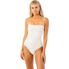 Women's Luna One Piece, Coconut wavy ribbed - One Pieces - 1 - thumbnail