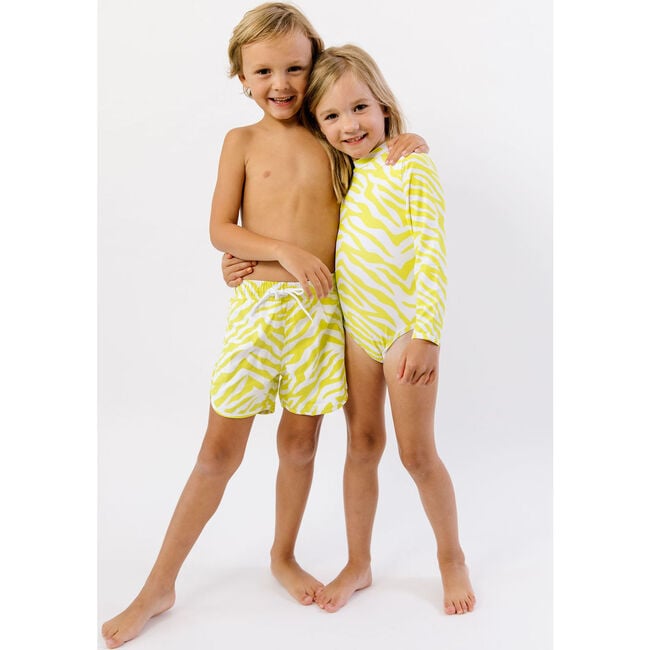 Riley One Piece Kid's, Lemon Zebra - One Pieces - 4