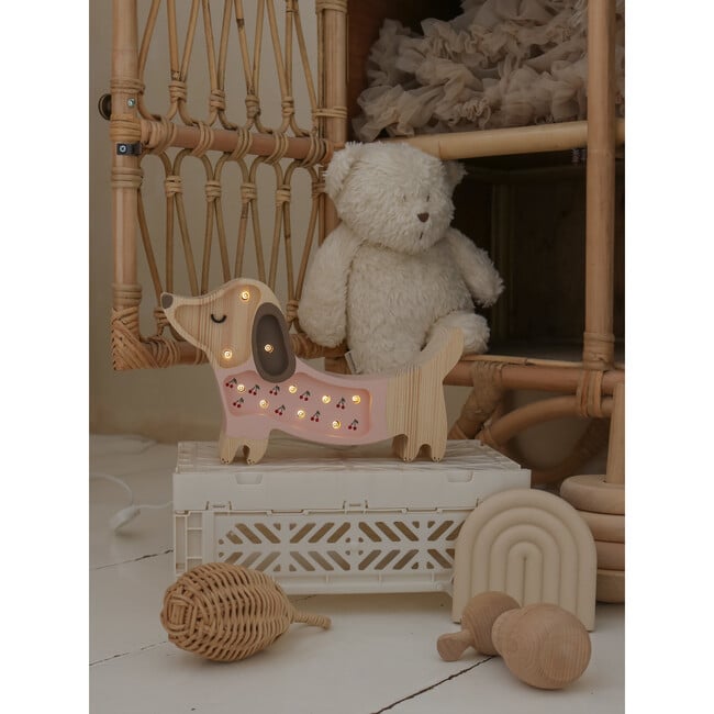 Mini Puppy Lamp, Cherries/Pink - Lighting - 5