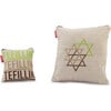 Tallit & Tefillin Natural Linen Bag Set - Accents - 1 - thumbnail