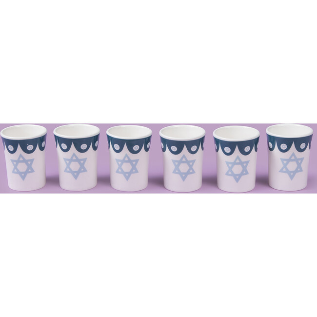 Mazaltov Kiddush Cups, Set of 6 - Tabletop - 3