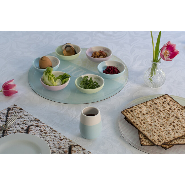 Bubbeleh Seder Plate & Six Bowls