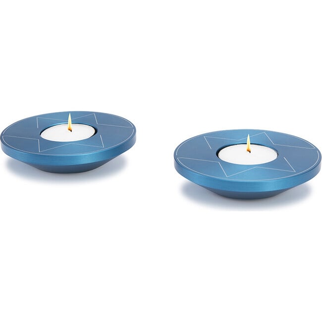 Meshuggeneh Tea Light Candle Holder, Blue - Accents - 5