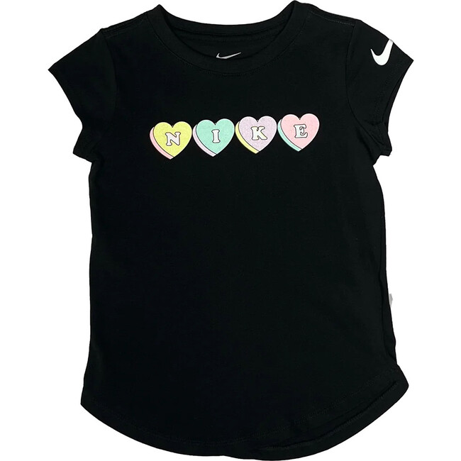 Heart Graphic Logo T-Shirt, Black