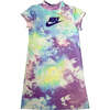 Tie Dye Logo Dress, Purple - Dresses - 1 - thumbnail