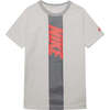 Vertical Logo T-Shirt, Gray - Tees - 1 - thumbnail