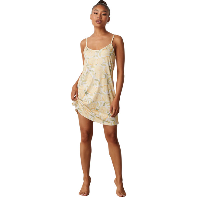 Women's Sandy Slip Dress, Lemondrop - Dresses - 1