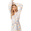 Women's Skyler Banded Long Robe, Daisy - Robes - 3 - thumbnail