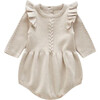 Lizzie Flutter Romper, Beige - Rompers - 1 - thumbnail