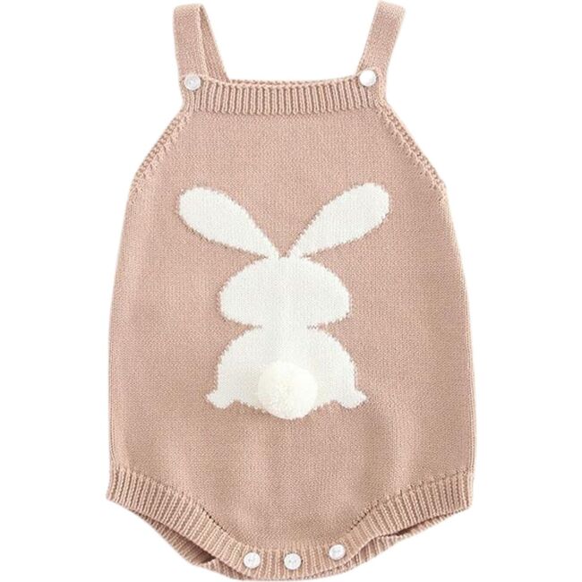  Emilia Bunny Romper, Brown - Rompers - 1