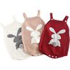 Emilia Bunny Romper, Eggshell - Rompers - 2