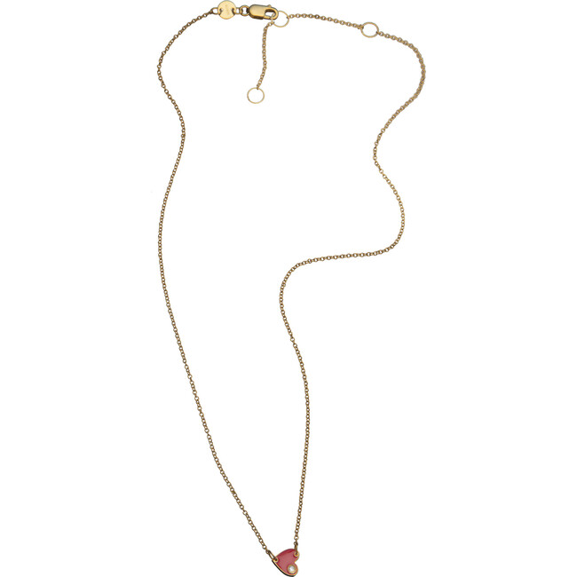 Women's Mia Enamel Necklace, Red