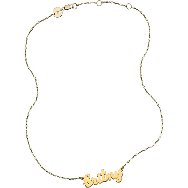 Women's Suri Personalized Nameplate Necklace, Gold