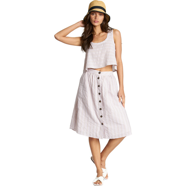 Women's Lola Skirt, Lavendar Stripe